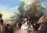 PATER, Jean Baptiste Joseph Relaxing in the Country sg France oil painting artist